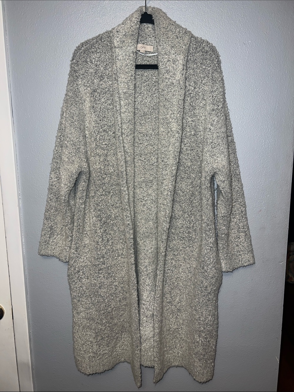 LOFT Soft Gray Long Cardigan